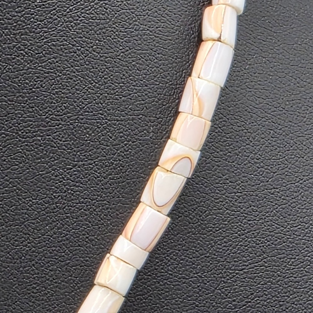 Vintage Unisex Adult Silver Tone Coral Beads‎ Ethnic Summer Beach Turquoise 18" - Picture 4 of 9